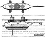 В 1857 году в «Морском сборнике» Константинов опубликовал работу с анализом всех предложений, связанных с подводным плаванием, в том числе и предложенных известным русским инженером генерал-адъютантом К.A. Шильдером, применившим боевые ракеты на первой в мире цельнометаллической подводной лодке.