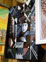 Картины в мастерской.